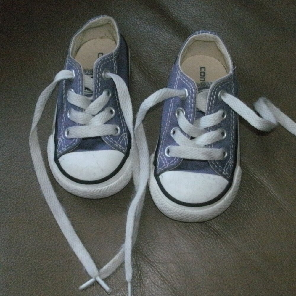 CUTE Converse Chuck Taylor All Star Purple Sneakers Gym Shoes Baby Infant size 4